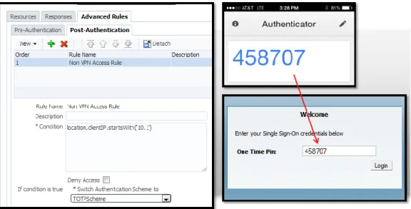 Figure 3. Advanced Rule to challenge for OTP 