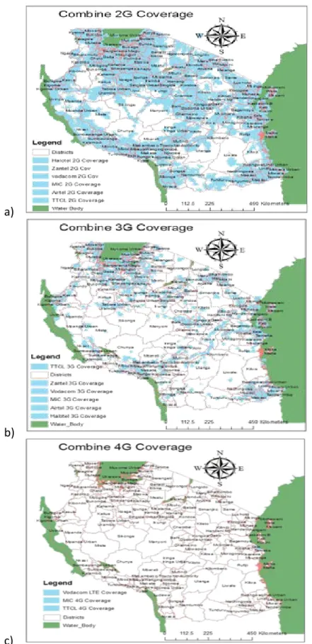 Figure 6 Network Coverage in Tanzania  