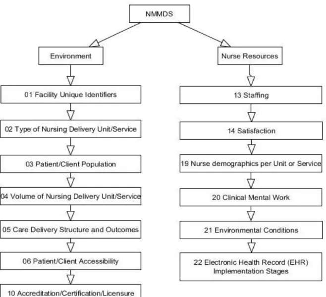 Figure 2: Hierarchy of the NMMDS data elements by high level categories 