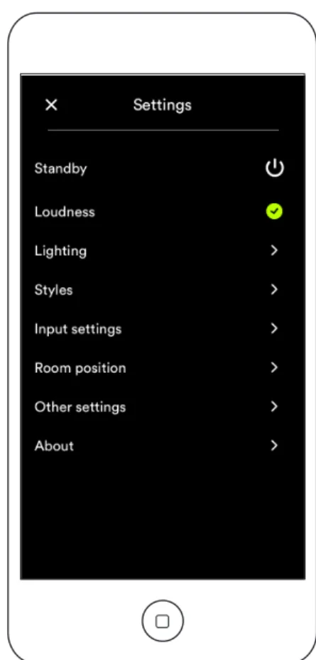 Diagram 22  Naim app   Settings