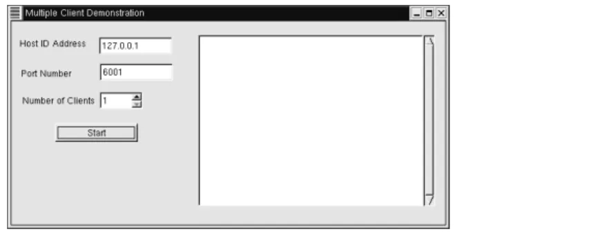 Figure 21-4 The main form of the DBClientThreaded project