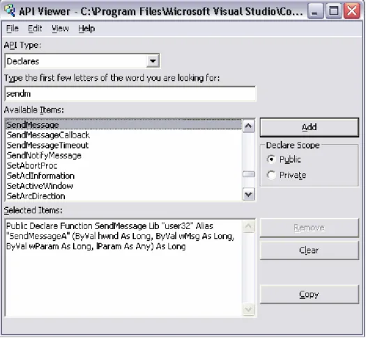 Figure 1: API Viewer - Win32api.txt  