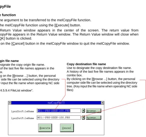 Fig. 4-12  melCopyFile windowCopy origin file name