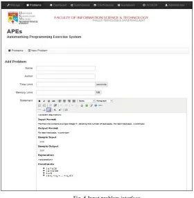 Fig. 6 Student exercise interface 