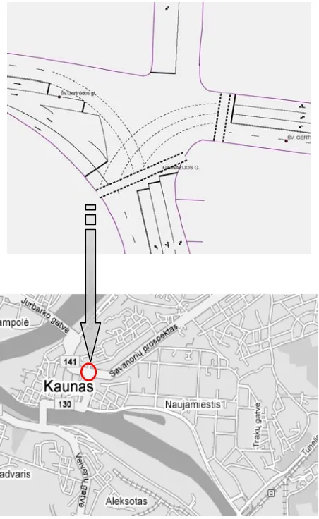 Figure 3. Investigation of traffic congestions in the crossing regulated by traffic lights  