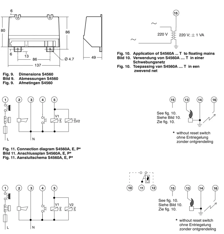 Fig. 10. Application of S4560A ... T to floating mains Bild 10. Verwendung von S4560A ...