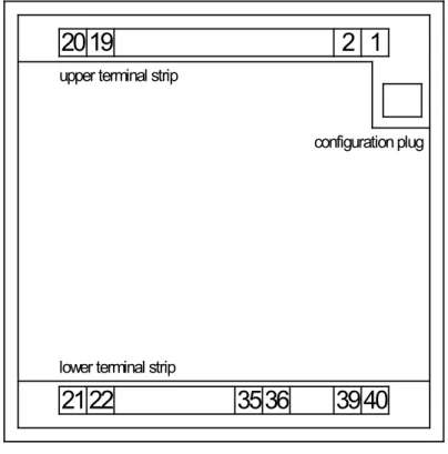 Figure 6-1: DTSC-50 back view - terminal arrangement 