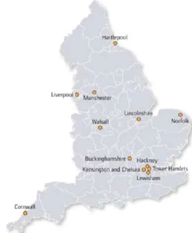 Figure 1: Distribution of Key Stage 1 reading proficiency at Level 2B or above in the outstanding schools in this report