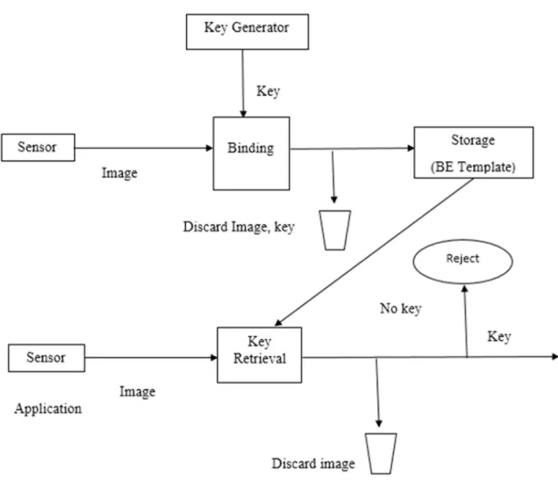 Figure 1. High level diagram of a biometric encryption process. 