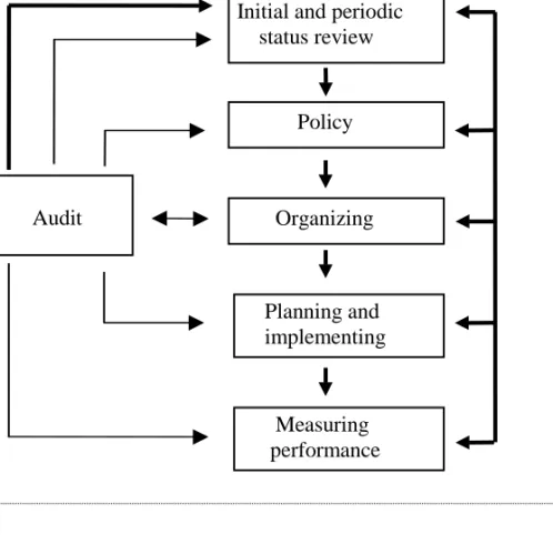 Figure 4. Elements of a safety management system (BS 8800 1996).