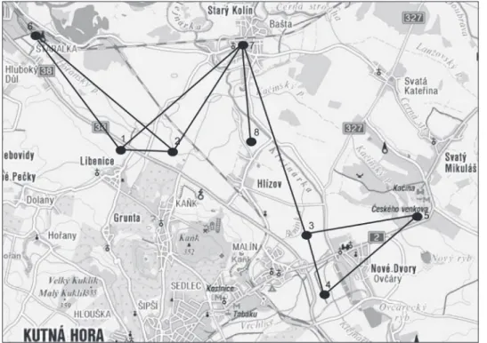 Fig. 5. Stroked Pottery settlements’ intervisibility, Eastern part of the surveyed area