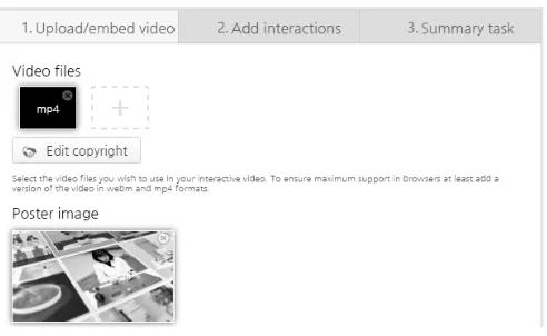 Fig. 1  The screenshot of developing contents in the step of uploading video  