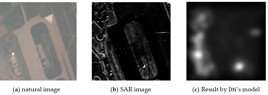 Figure 1. Failure case of saliency detection of SAR image Amoon et al. [4] introduced it in SAR image ship detection, their method can remove disturbs come from the land