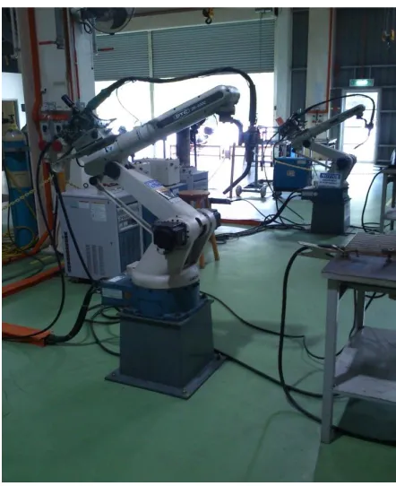 Figure 2.1: Arc welding robot (GMAW),(UTeM,FKP  Laboratory)  