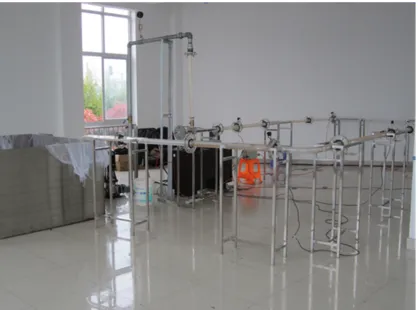 Figure 2.Figure 2. Practical two-phase pulse ﬂushing experiment set up in the laboratory