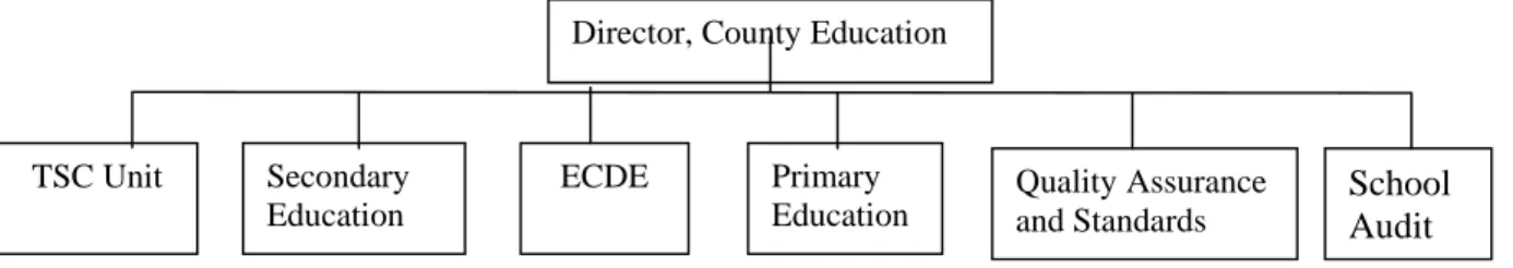 Figure 3.2.  Organisation of Education at the County Level 