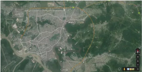Fig 1. Maps showing Warri and its environs (Courtesy: Google Maps) 