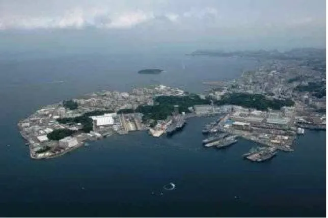 Figure 6.    Aerial Map of Commander, Fleet Activities Yokosuka  (From Powers, 2012) 