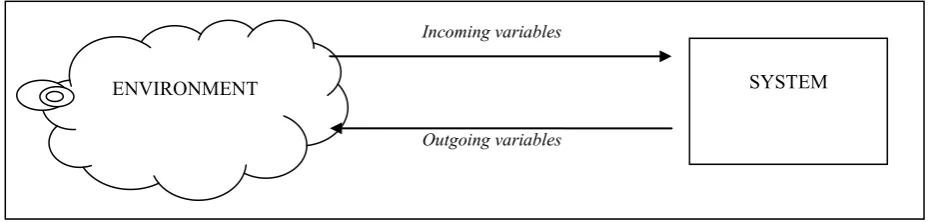 Figure 1. System‘s structure and connection with environment  (Boguslauskas, 1999) 
