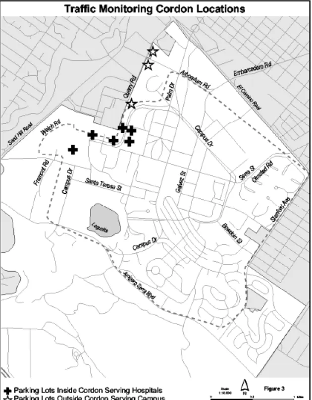 Figure 3: Traffic Monitoring Cordon Locations