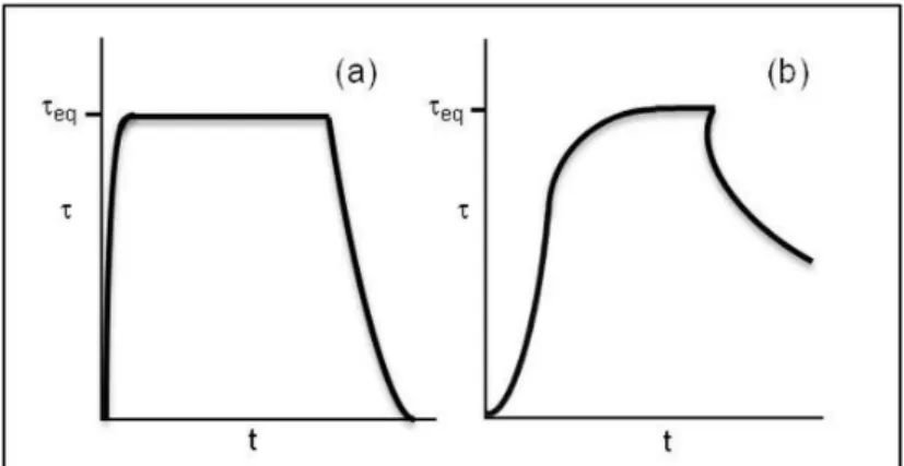 Figure A1-7 TRT, temperature rise time a) Ideal condition; b) Poor condition for  instrumental performance 