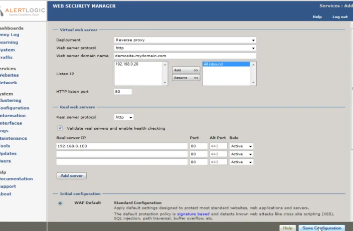 Figure 1.2. Add website page
