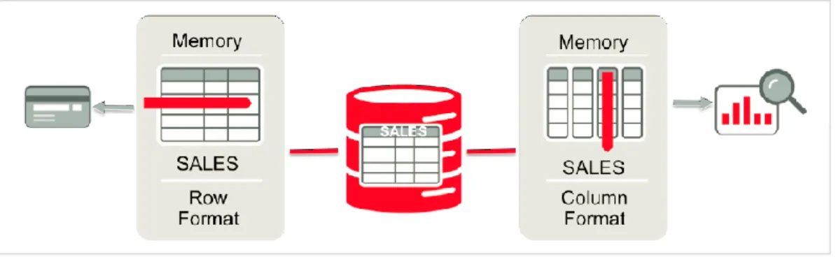 Figure 1: The dual-format architecture of Oracle 1