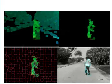 Figure 8 Motion superpixels for skateboarding.