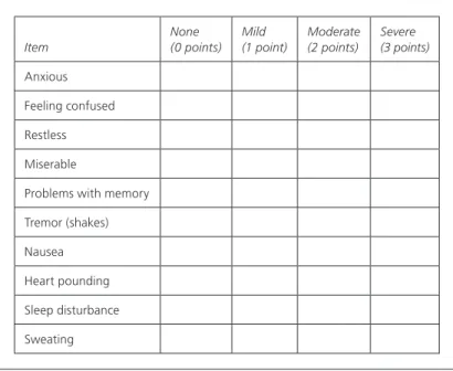 Table 2. Contraindications to Outpatient  Treatment of Alcohol Withdrawal Syndrome 