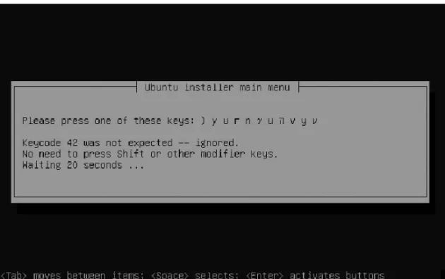 Figure 1-5. Based on the keys that you pressed, the installation program will quickly detect the proper keyboard layout.