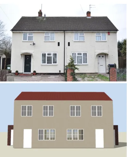 Figure 7: Houses to be retrofitted (from Jankovic and Basurra, 2016) 
