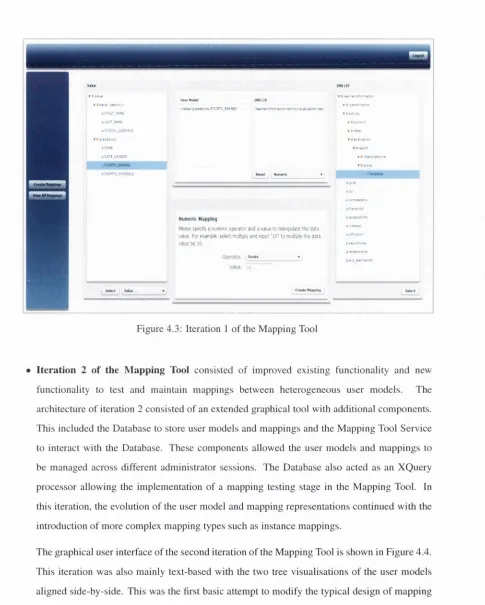 Figure 4.3: Iteration 1 of the Mapping Tool