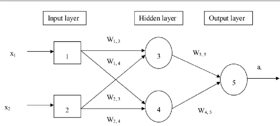 Figure 2: Two-input feed forward neural network model.