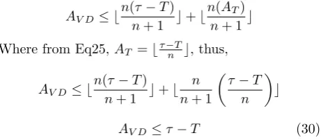 Table 3: Values of AV D − AV S based on simulationand based on the analytic expression in Eq32b.