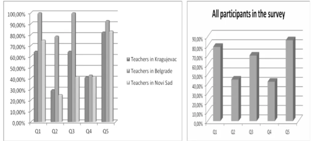 Fig. 2a and Fig. 2b. Survey results of computer usage