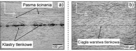 Fig. 2. Optical micrograph of the longitudinal section of the nanocrystallised multilayered materials of 316L 