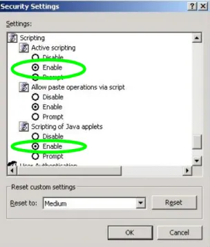 Figure 136    Security Settings – Java 