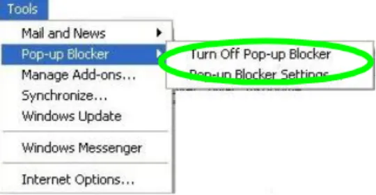Figure 130    Pop-up Blocker 