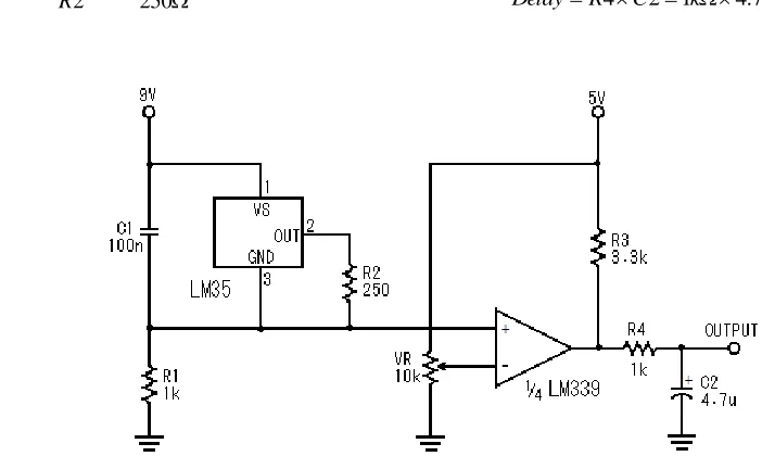 Figure 4: Circuit diagram of temperature sensing unit 
