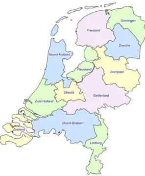 FIGURE 3.2 Map of the twelve provinces of the Netherlands.