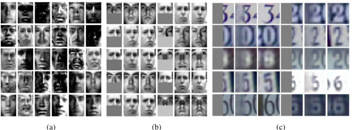 Figure 5: (a) The samples generated from VAE-DGP trained on the combination of Frey faces and Yale faces (Frey-Yale)