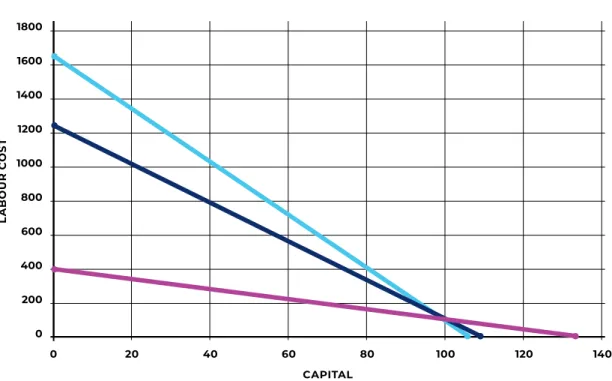 Figure 3 shows the relative capital and  labour mix for profitable and loss-making  firm classes