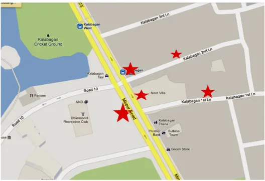 Figure 12: Retail Mapping at Kalabagan, Dhaka 