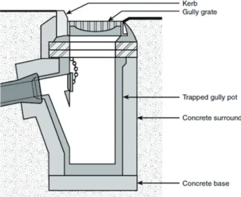 Figure 7-2: Trapped road gully (Buttler and Davies, 2011) 