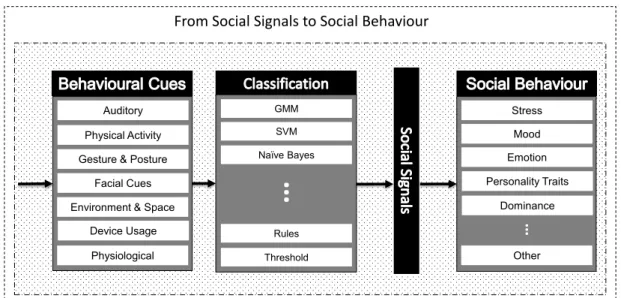 Figure 2.5: Process of understanding social behaviour through social signals.