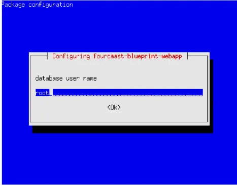 Figure 2. Blueprint editor database password configuration screen 