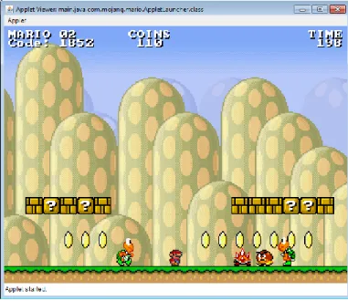 Figure 11: Scene while playing Infinite Mario Bros.