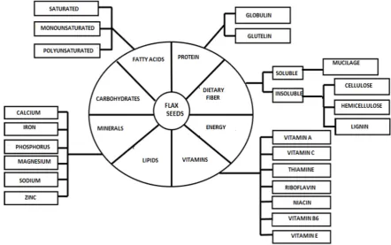 Fig. 1. Nutritional proﬁle of ﬂax seed.