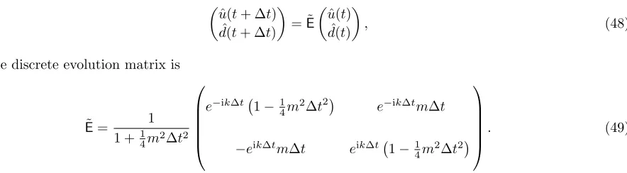 Figure 4(a) compares  OΩ and Ω for the parameters˜ m = 3 and ∆t = 0.1. The product m∆t is relatively large,