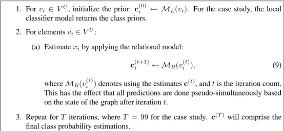 Table 3: Pseudo-code for Relaxation Labeling.